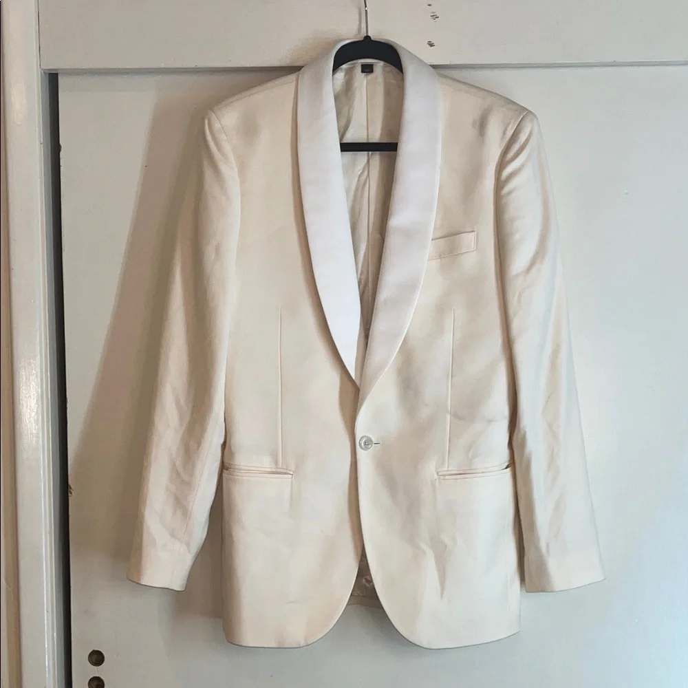 J. Crew Cream / White Tuxedo Blazer NWT 36R